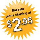 Flat-rate plans starting at $2.95
